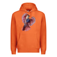 Carrot Flying Northern Cardinal Bird Premium Hoodie - LillyAllenDesigns