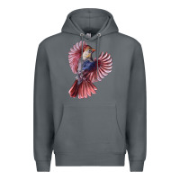 Rock Flying Northern Cardinal Bird Premium Hoodie - LillyAllenDesigns