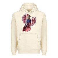 Sandshell Flying Northern Cardinal Bird Premium Hoodie - LillyAllenDesigns
