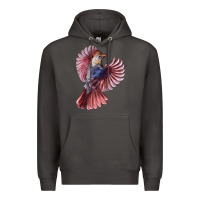 Smoke Flying Northern Cardinal Bird Premium Hoodie - LillyAllenDesigns