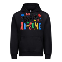 Black my brother is ausome autism Urban Hoodie - MaliasSmallBusiness