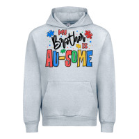 Heather Grey my brother is ausome autism Urban Hoodie - MaliasSmallBusiness