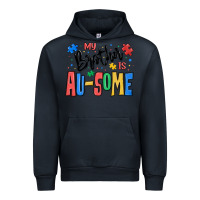 Navy my brother is ausome autism Urban Hoodie - MaliasSmallBusiness