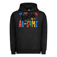 Pigment Black my brother is ausome autism Urban Hoodie - MaliasSmallBusiness