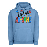 Pigment Pebble Blue my brother is ausome autism Urban Hoodie - MaliasSmallBusiness