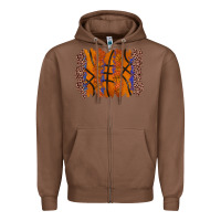 Chestnut basketball brushstroke Zipper Hoodie - Zillion Design Studio