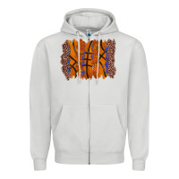 Dove Grey basketball brushstroke Zipper Hoodie - Zillion Design Studio