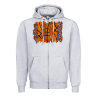 Heather Grey basketball brushstroke Zipper Hoodie - Zillion Design Studio