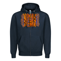 Navy basketball brushstroke Zipper Hoodie - Zillion Design Studio