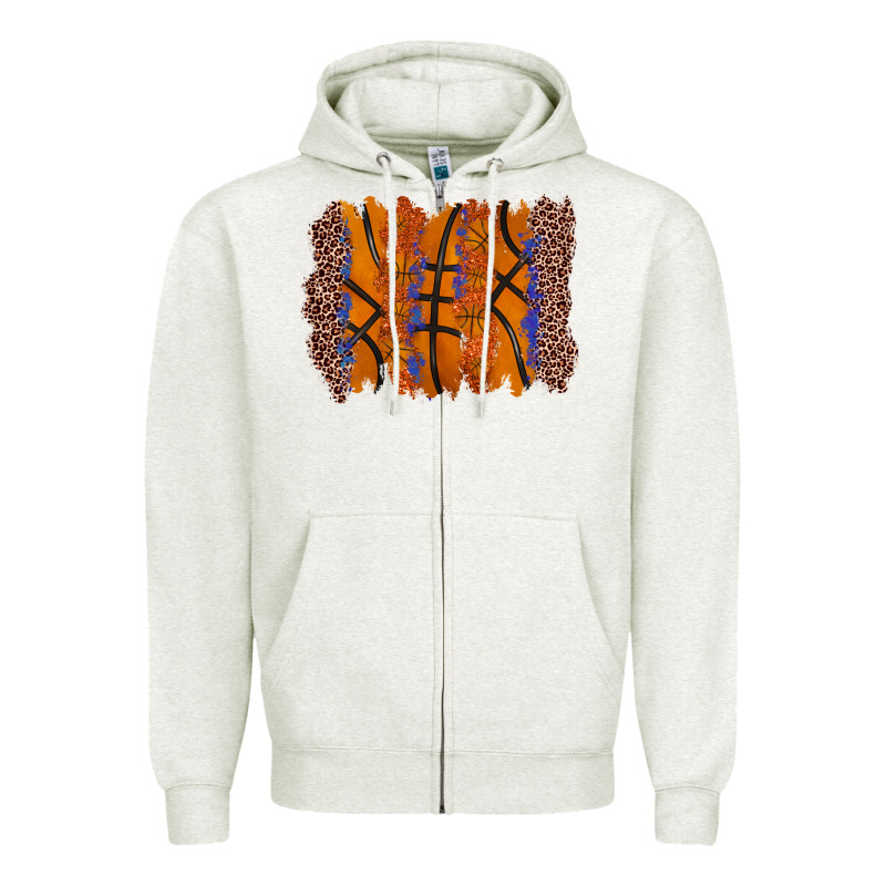 Basketball Brushstroke Zipper Hoodie by Zillion Design Studio | Teevron