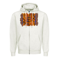 Oatmeal Heather basketball brushstroke Zipper Hoodie - Zillion Design Studio