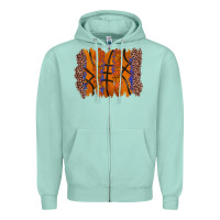 Seafoam basketball brushstroke Zipper Hoodie - Zillion Design Studio