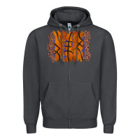 Smoke basketball brushstroke Zipper Hoodie - Zillion Design Studio