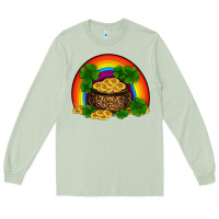 Matcha st patricks shamrock gold leopard rainbow Long Sleeve Tee - RanaPortraitStore