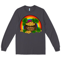 Smoke st patricks shamrock gold leopard rainbow Long Sleeve Tee - RanaPortraitStore