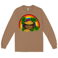 Toasted Coconut st patricks shamrock gold leopard rainbow Long Sleeve Tee - RanaPortraitStore