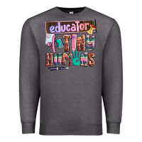 Charcoal Heather educator of tiny humans Premium Sweatshirt - AdoDesignShop
