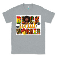 Heather Grey black social worker Classic Tee - texasbilliewilder
