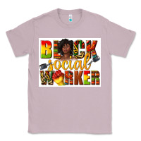 Lilac black social worker Classic Tee - texasbilliewilder