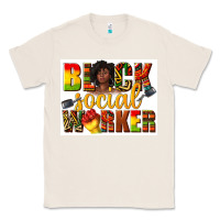 Natural black social worker Classic Tee - texasbilliewilder