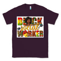 Plum black social worker Classic Tee - texasbilliewilder