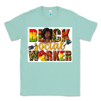 Seafoam black social worker Classic Tee - texasbilliewilder
