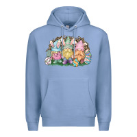Colony Blue Easter Day gnomes Premium Hoodie - NancyCooperArtShop