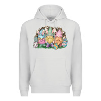Dove Grey Easter Day gnomes Premium Hoodie - NancyCooperArtShop
