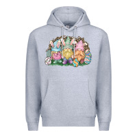 Heather Grey Easter Day gnomes Premium Hoodie - NancyCooperArtShop