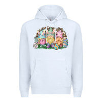 White Easter Day gnomes Premium Hoodie - NancyCooperArtShop