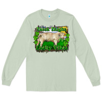 Matcha thick thighs lucky vibes charolais bull Long Sleeve Tee - RanaPortraitStore