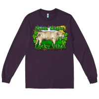 Plum thick thighs lucky vibes charolais bull Long Sleeve Tee - RanaPortraitStore