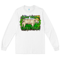 White thick thighs lucky vibes charolais bull Long Sleeve Tee - RanaPortraitStore