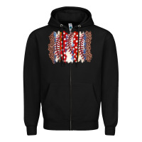 Black baseball brushstroke Zipper Hoodie - Zillion Design Studio