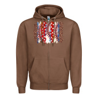 Chestnut baseball brushstroke Zipper Hoodie - Zillion Design Studio