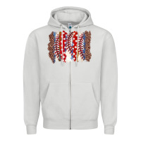 Dove Grey baseball brushstroke Zipper Hoodie - Zillion Design Studio