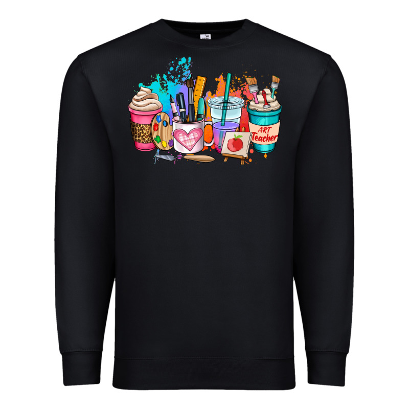 Art Teacher Coffee Cup Premium Sweatshirt by AdoDesignShop | Teevron