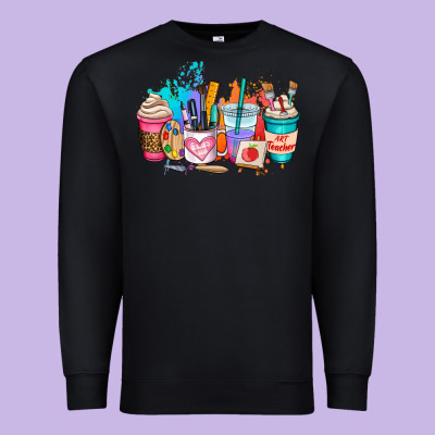 Art Teacher Coffee Cup Premium Sweatshirt Designed By Adodesignshop
