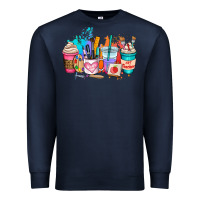 Navy art teacher coffee cup Premium Sweatshirt - AdoDesignShop