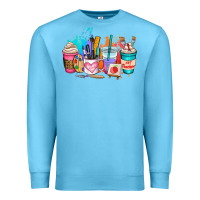 Ocean Blue art teacher coffee cup Premium Sweatshirt - AdoDesignShop