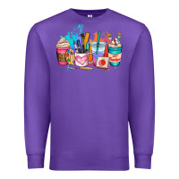 Purple art teacher coffee cup Premium Sweatshirt - AdoDesignShop