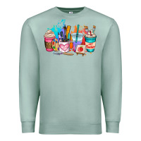 Seafoam art teacher coffee cup Premium Sweatshirt - AdoDesignShop