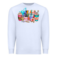 White art teacher coffee cup Premium Sweatshirt - AdoDesignShop