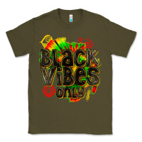 Army Green black vibes only Classic Tee - texasbilliewilder