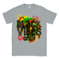 Heather Grey black vibes only Classic Tee - texasbilliewilder