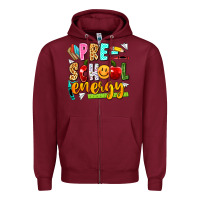 Burgundy pre school energy Zipper Hoodie - texasbilliewilder