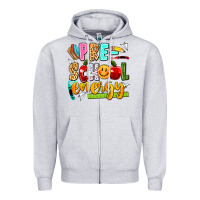 Heather Grey pre school energy Zipper Hoodie - texasbilliewilder