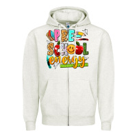 Oatmeal Heather pre school energy Zipper Hoodie - texasbilliewilder