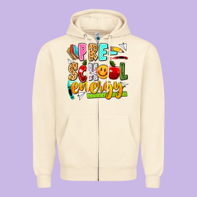 Pre School Energy Zipper Hoodie Designed By Texasbilliewilder