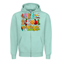 Seafoam pre school energy Zipper Hoodie - texasbilliewilder